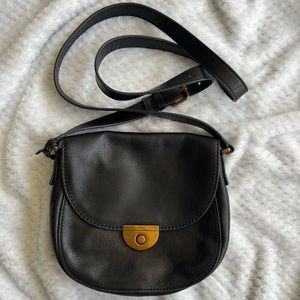 Fossil black leather purse